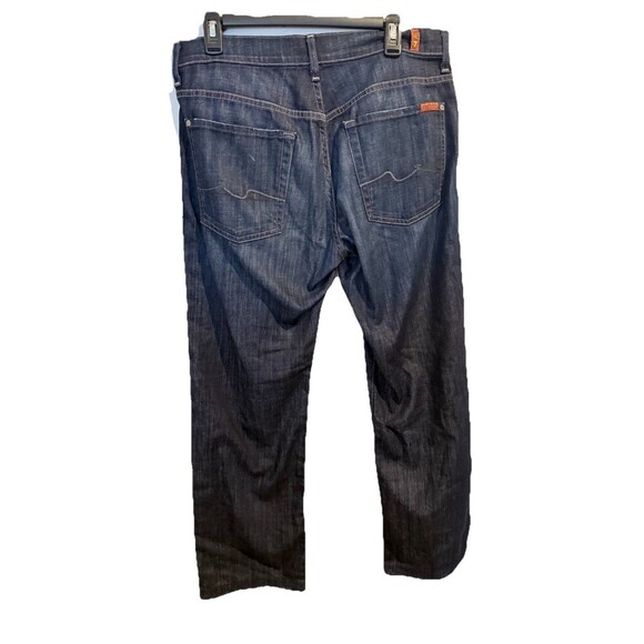 7 For All Mankind Austyn Relaxed Straight Leg Denim Jeans Blue Sz 32 - Picture 2 of 7